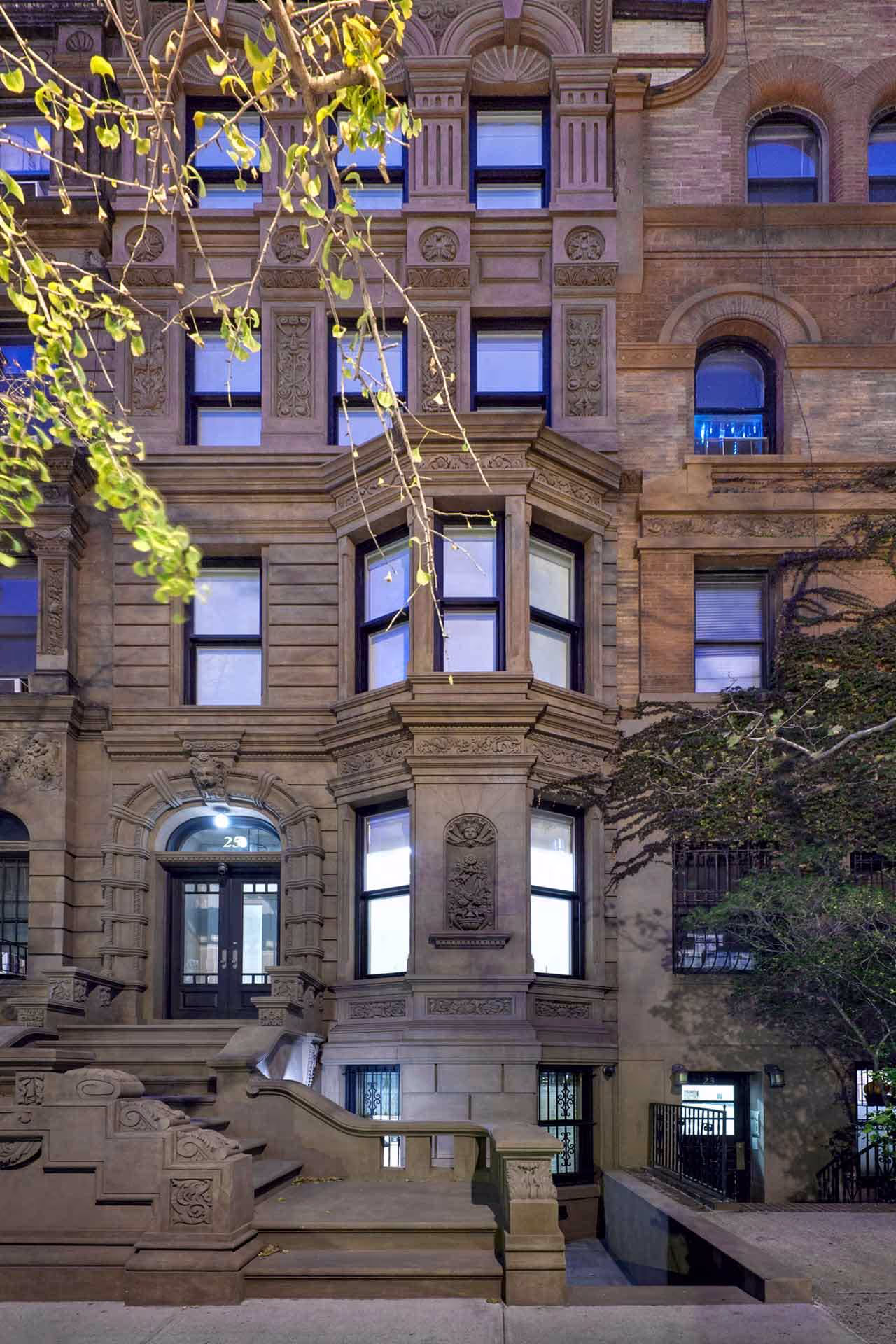Historic brownstone building