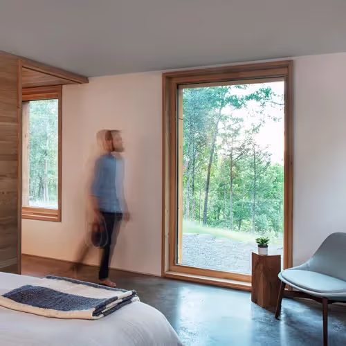High-performance home with large windows